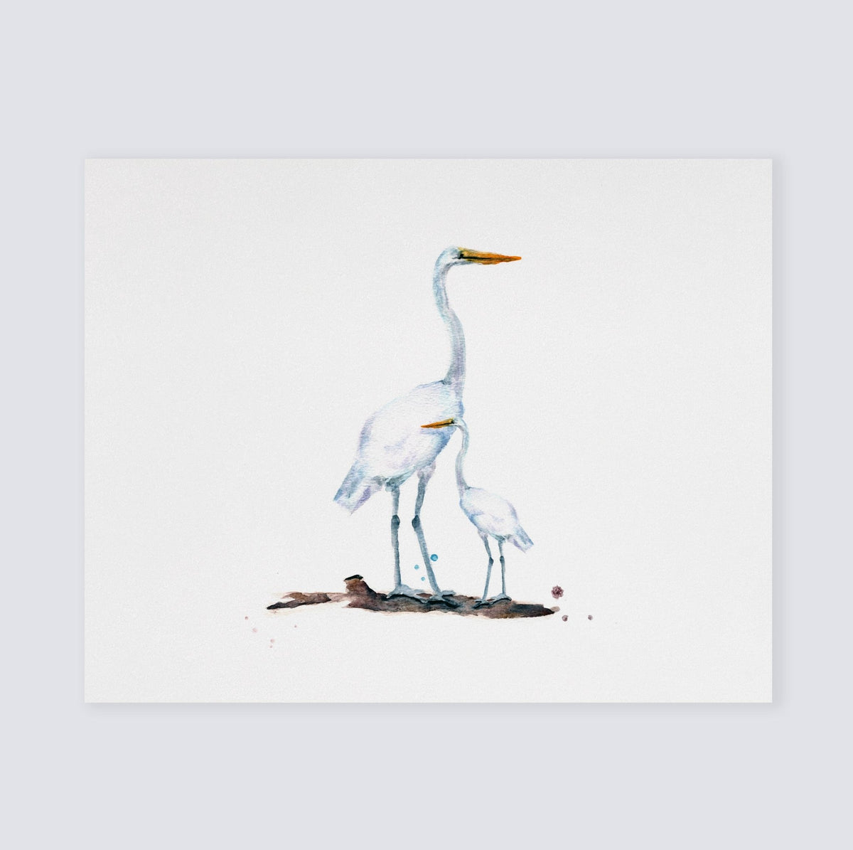 Herons Watercolor Print - Art Prints - Moon Rock Prints
