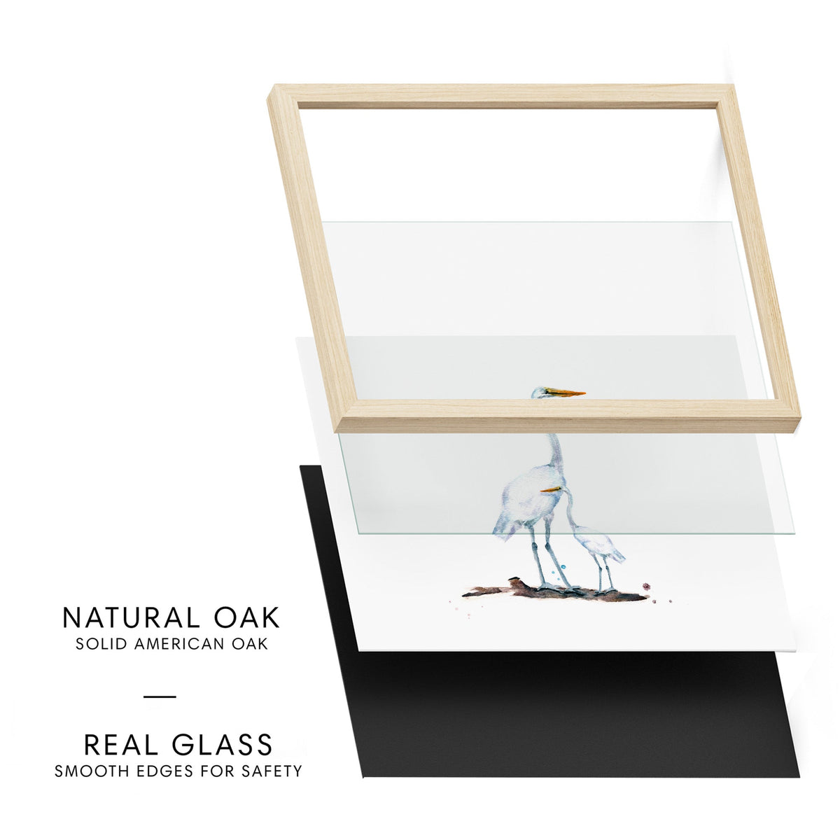 Herons Watercolor Print - Art Prints - Moon Rock Prints