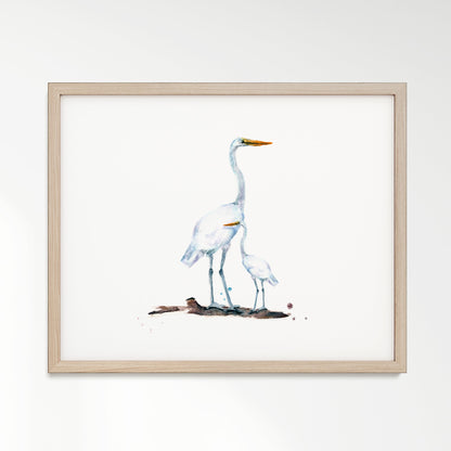 Herons Watercolor Print - Art Prints - Moon Rock Prints