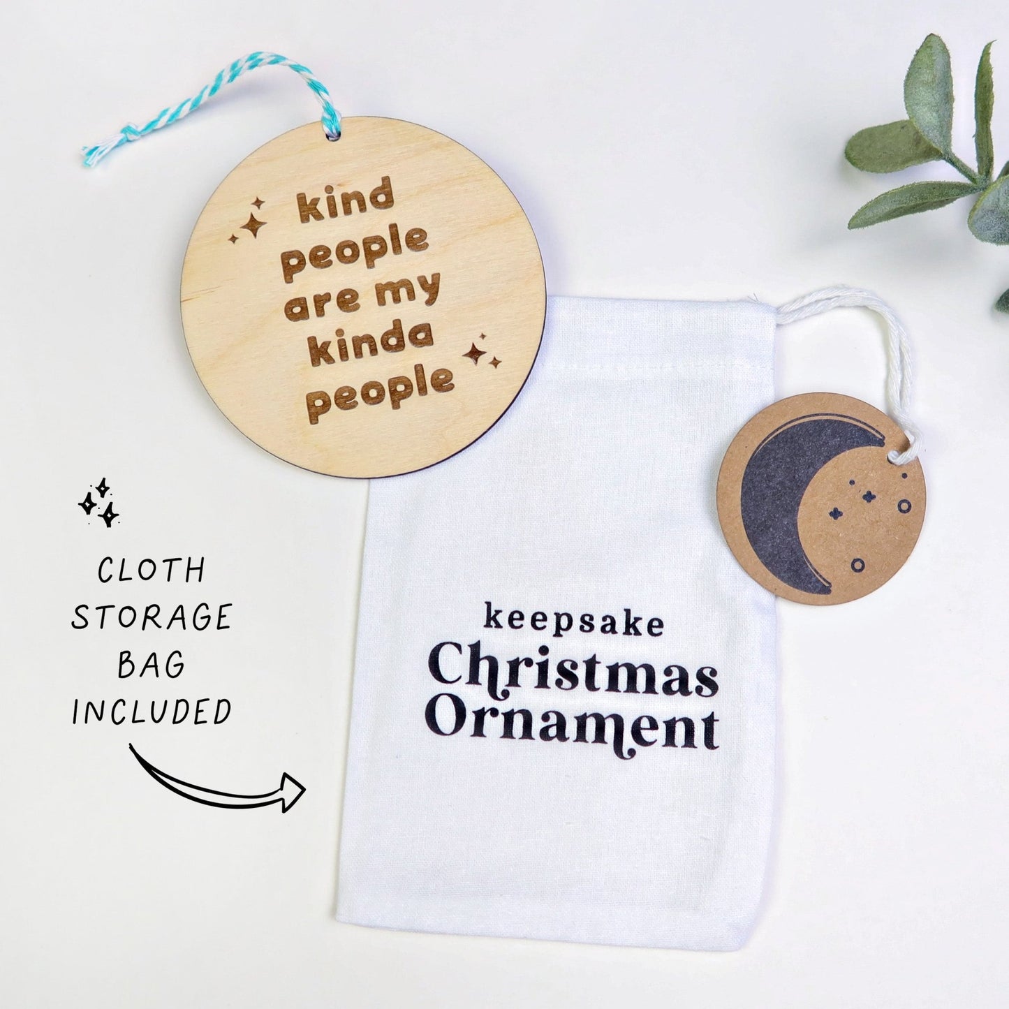 Kind People Are My Kinda People Ornament - Holiday Ornaments - Moon Rock Prints