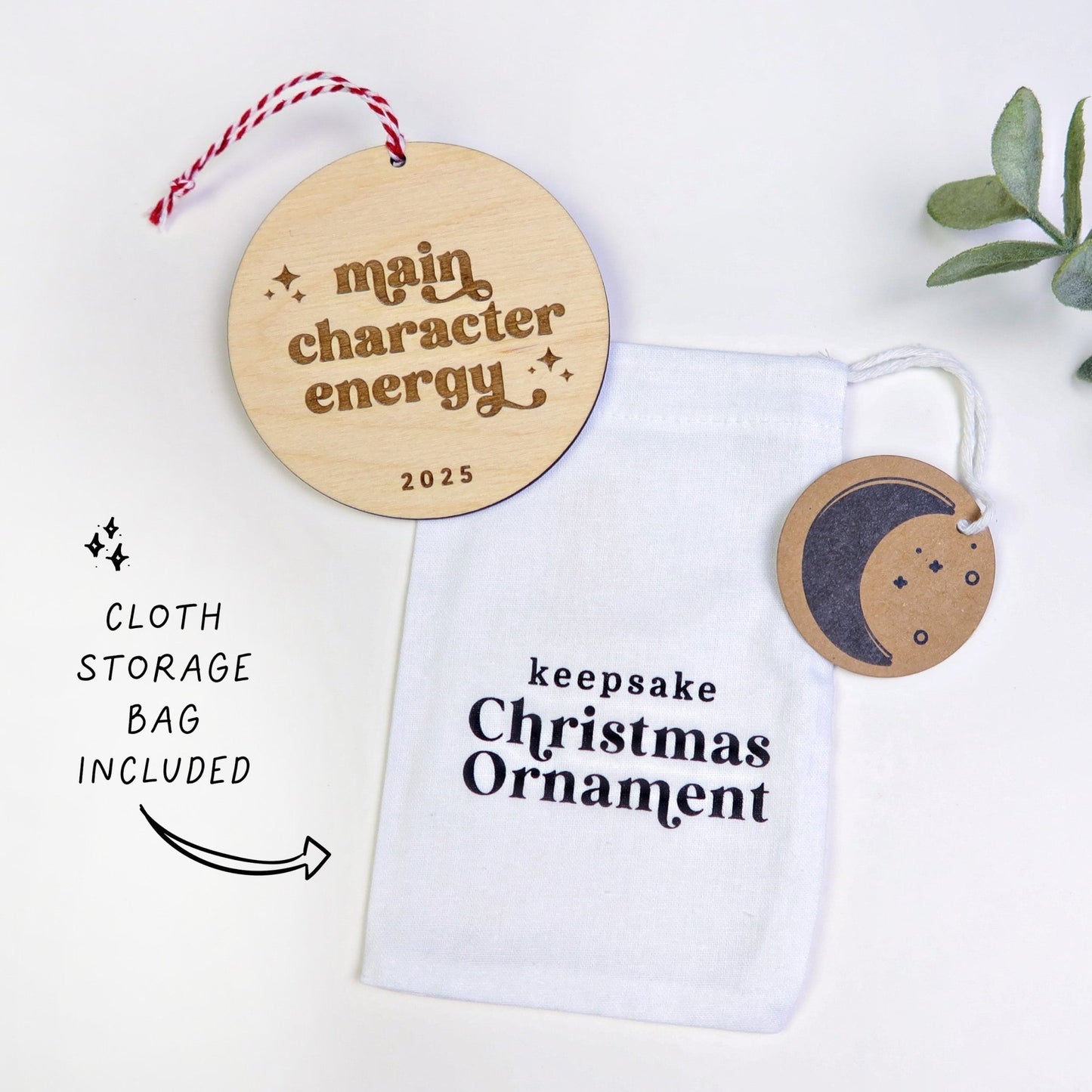 Main Character Energy Ornament - Holiday Ornaments - Moon Rock Prints