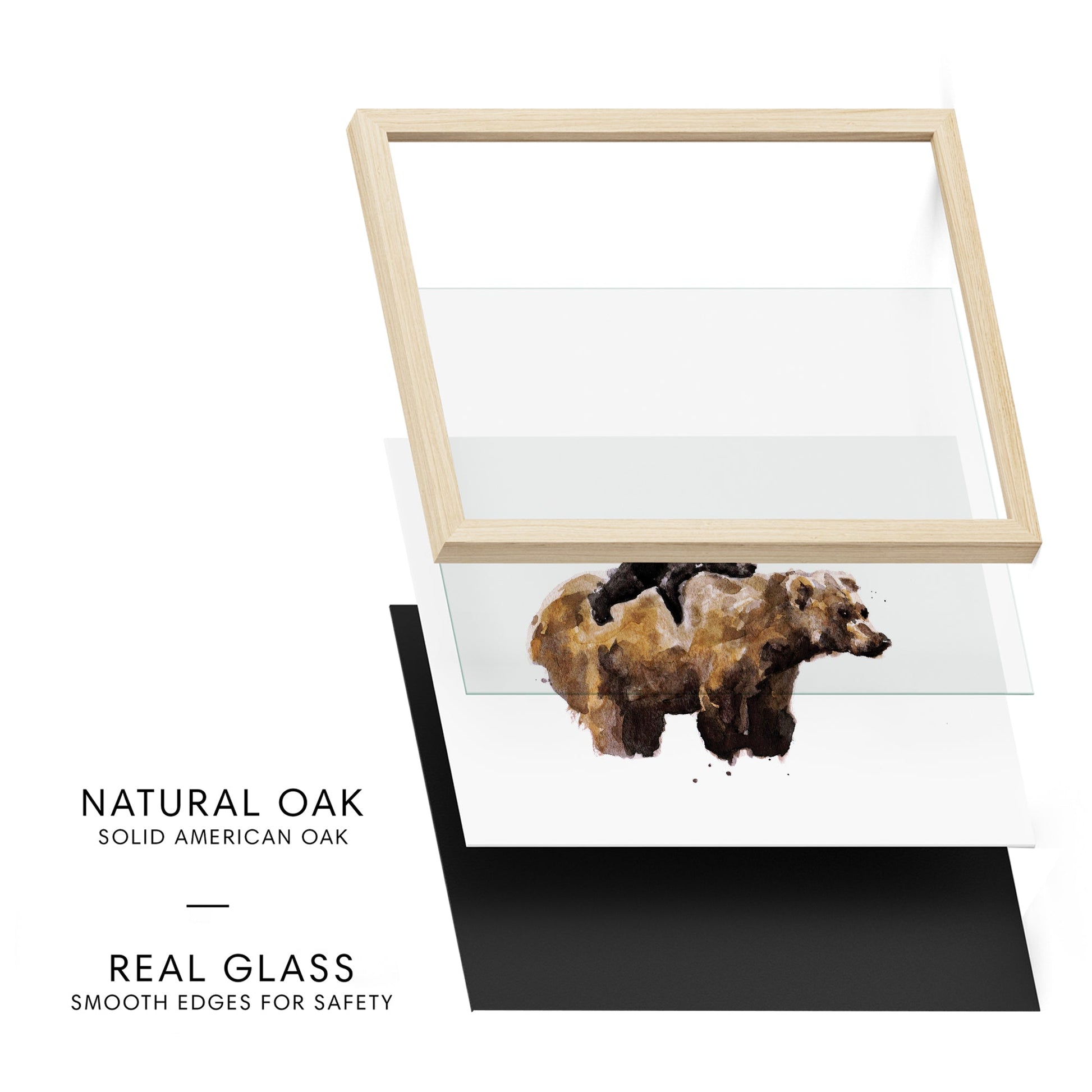 Mama Bear and Baby Bear Watercolor Art Print - Art Prints - Moon Rock Prints