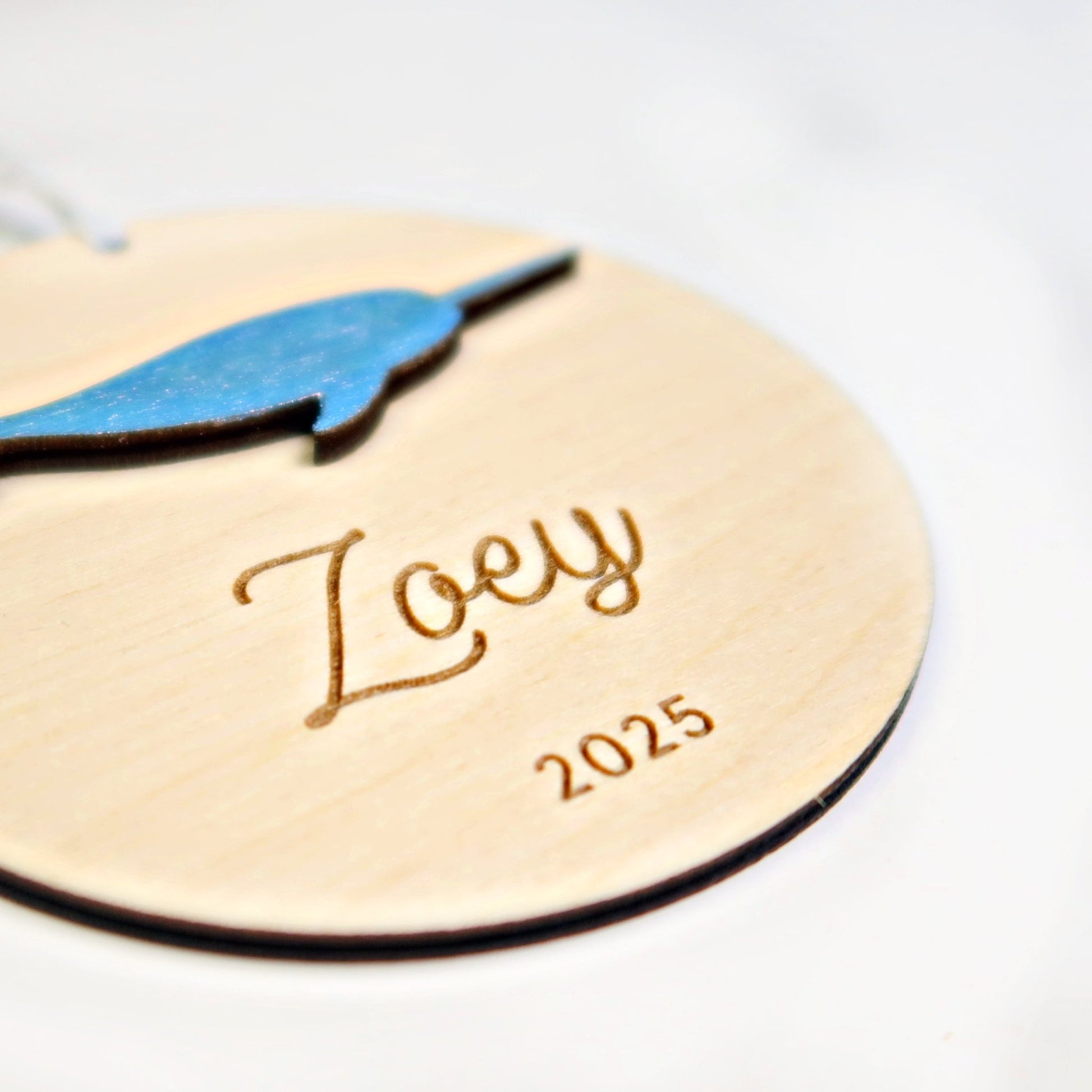 Narwhal Personalized Ornament - Holiday Ornaments - Moon Rock Prints