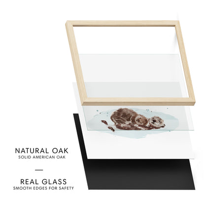 Otters Watercolor Print - Art Prints - Moon Rock Prints
