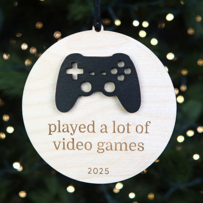 Played a Lot of Video Games Ornament - Holiday Ornaments - Moon Rock Prints