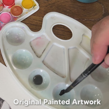 Personalized elephant couple art print celebrating a 14th wedding anniversary. A meaningful Valentine's Day keepsake gift for couples and animal lovers.