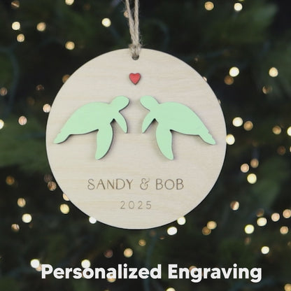 Sea Turtle Couple Personalized Ornament