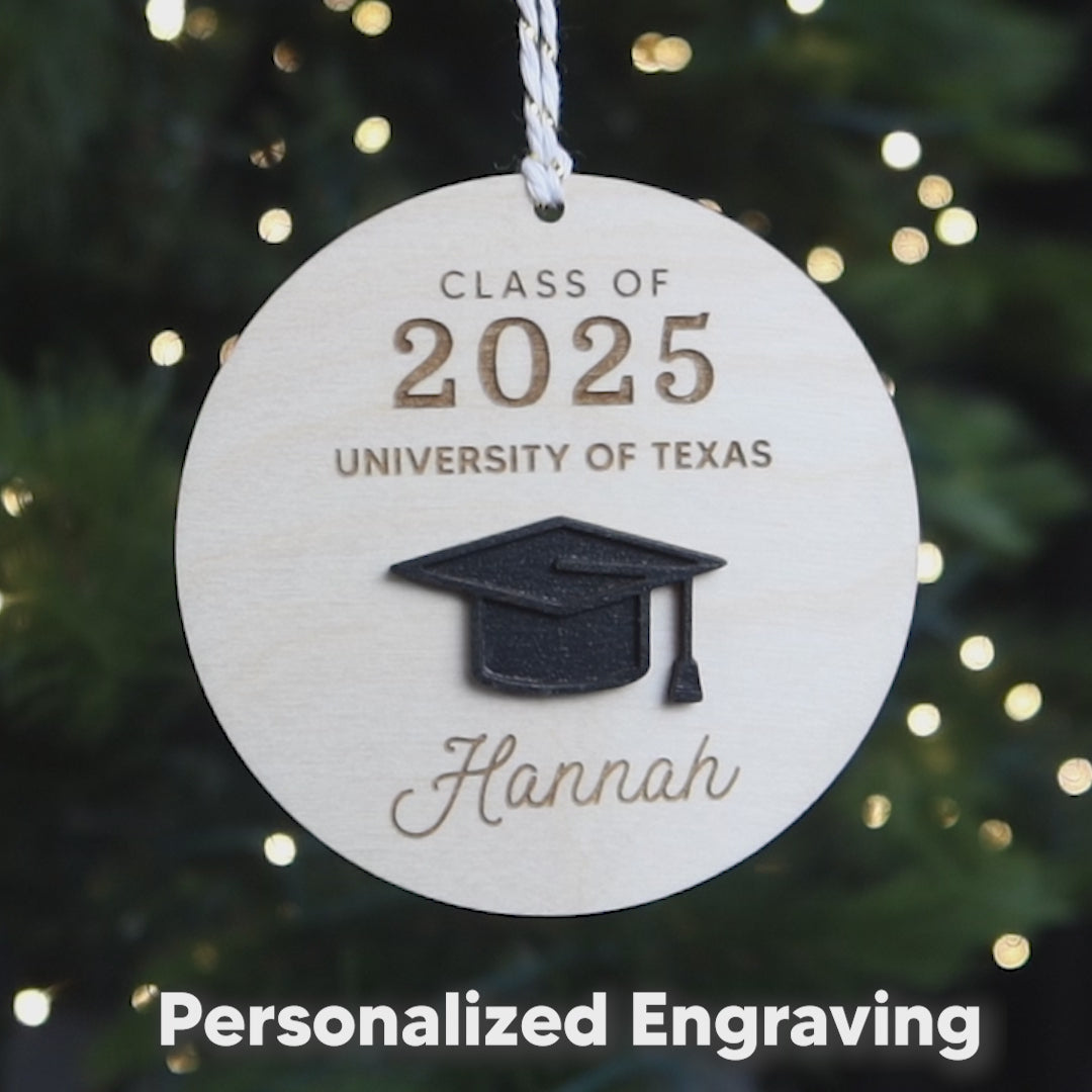 Class of 2025 Personalized Graduation Keepsake Ornament Gift for College or High School Graduate