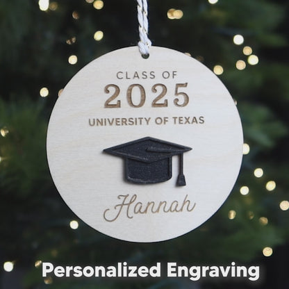 Class of 2025 Personalized Graduation Keepsake Ornament Gift for College or High School Graduate