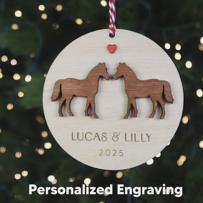 Horse Couple Personalized Ornament