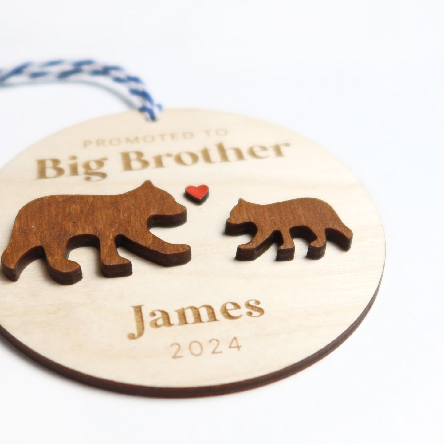 Promoted to Big Brother Personalized Ornament - Holiday Ornaments - Moon Rock Prints