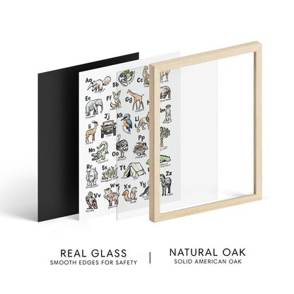 Safari ABC Watercolor Art Print - Art Prints - Moon Rock Prints