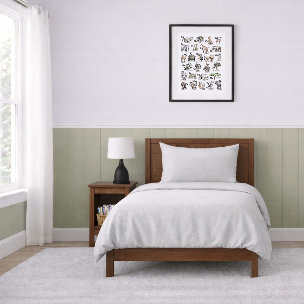 Safari ABC Watercolor Art Print - Art Prints - Moon Rock Prints