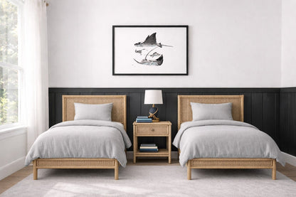 Stingray Family of 4 Ocean Animal Watercolor Art Print - Art Prints - Moon Rock Prints