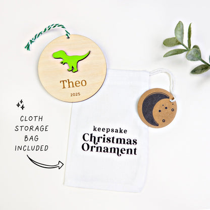 T - Rex Personalized Ornament - Holiday Ornaments - Moon Rock Prints