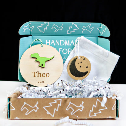 T - Rex Personalized Ornament - Holiday Ornaments - Moon Rock Prints