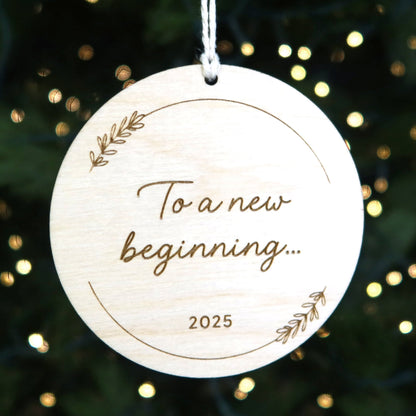 To New Beginnings Ornament - Holiday Ornaments - Moon Rock Prints