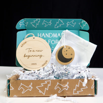 To New Beginnings Ornament - Holiday Ornaments - Moon Rock Prints