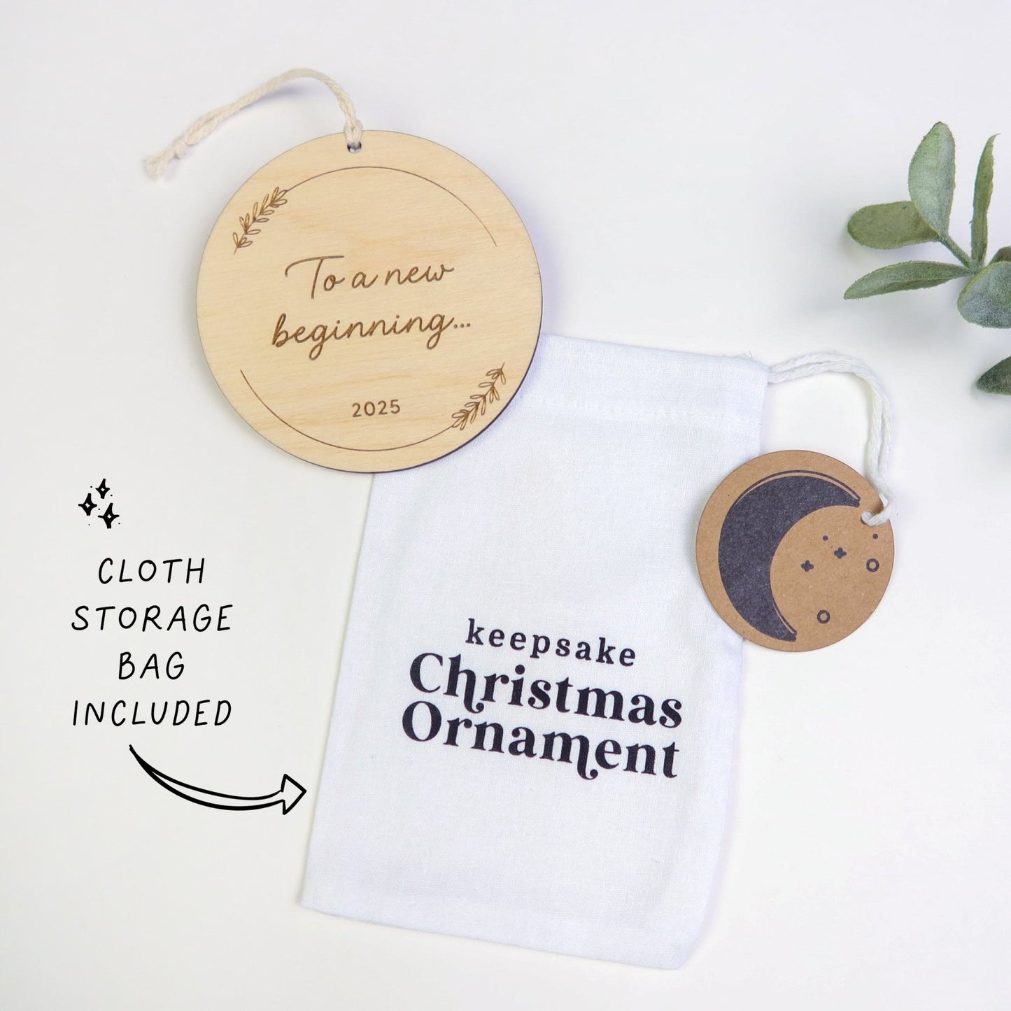 To New Beginnings Ornament - Holiday Ornaments - Moon Rock Prints