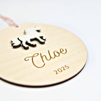 Unicorn Personalized Ornament - Holiday Ornaments - Moon Rock Prints