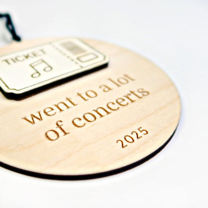 Went To A Lot of Concerts Ornament - Holiday Ornaments - Moon Rock Prints