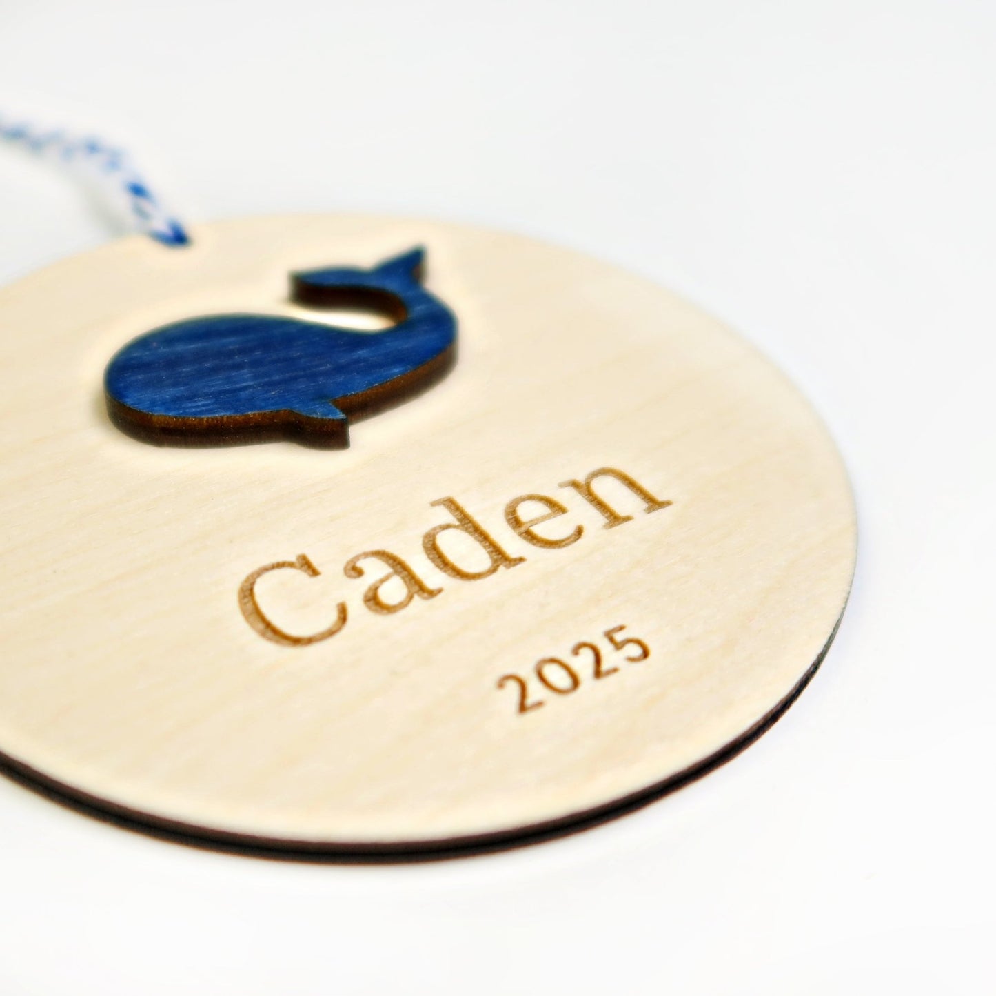 Whale Personalized Ornament - Holiday Ornaments - Moon Rock Prints