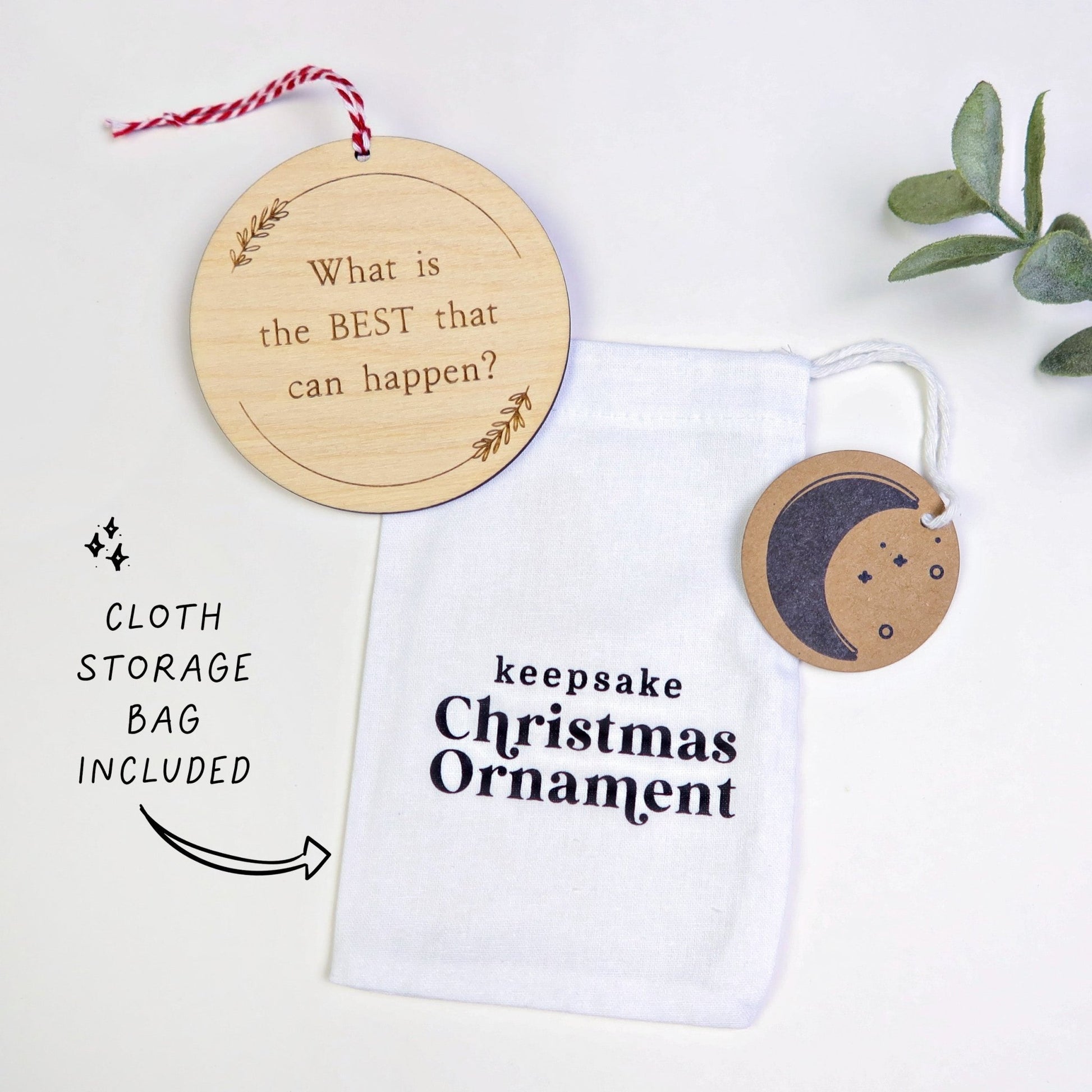 What is the Best That Could Happen Ornament - Holiday Ornaments - Moon Rock Prints