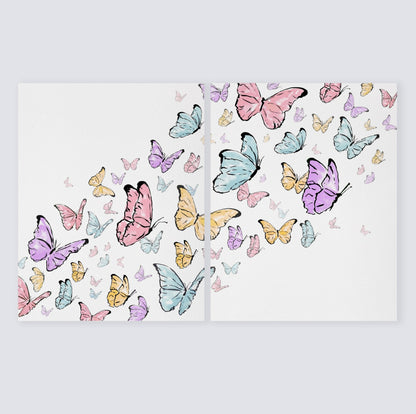 Butterfly Pastel 2 Print Set - Art Prints - Moon Rock Prints