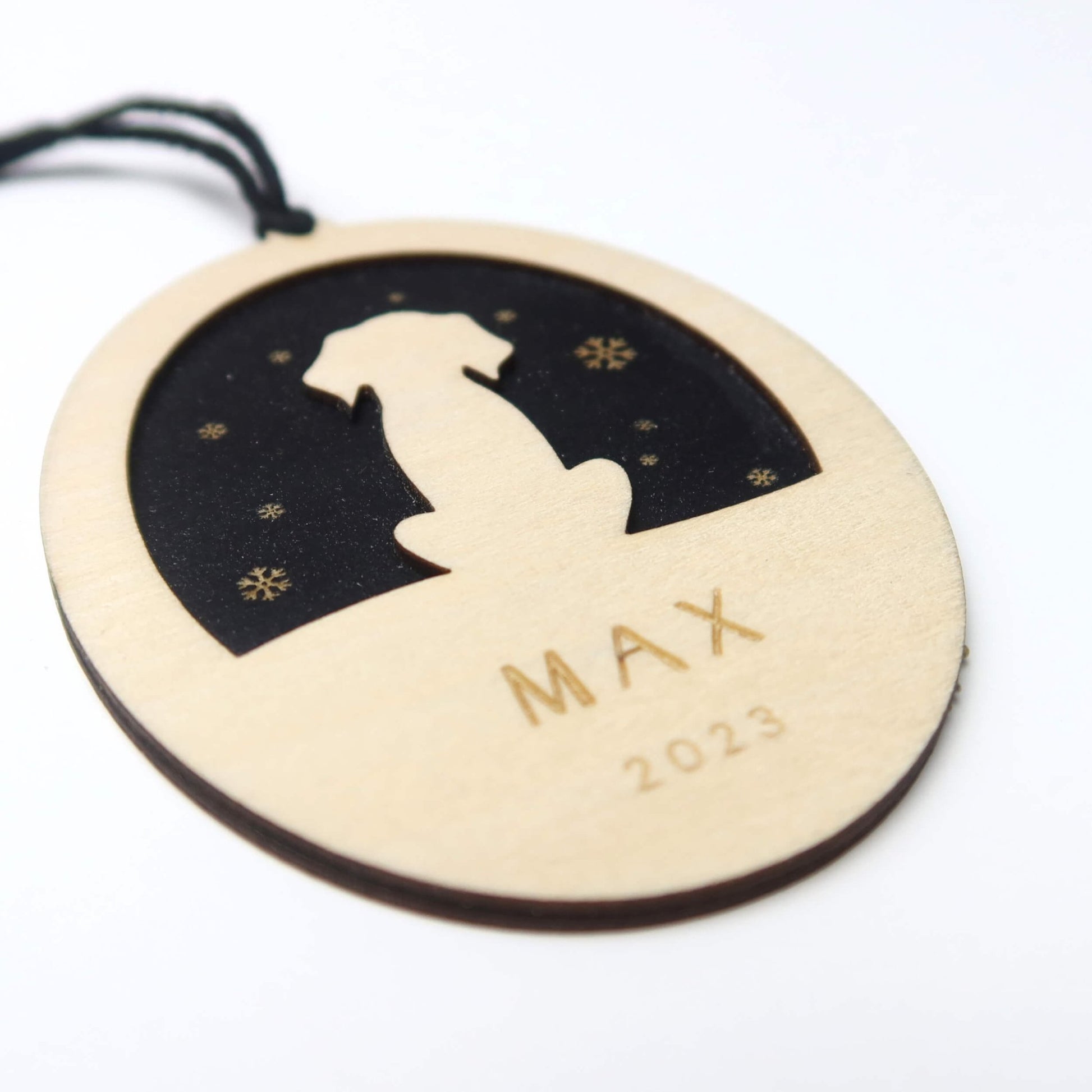 Custom Dog Christmas Ornament - Holiday Ornaments - Moon Rock Prints