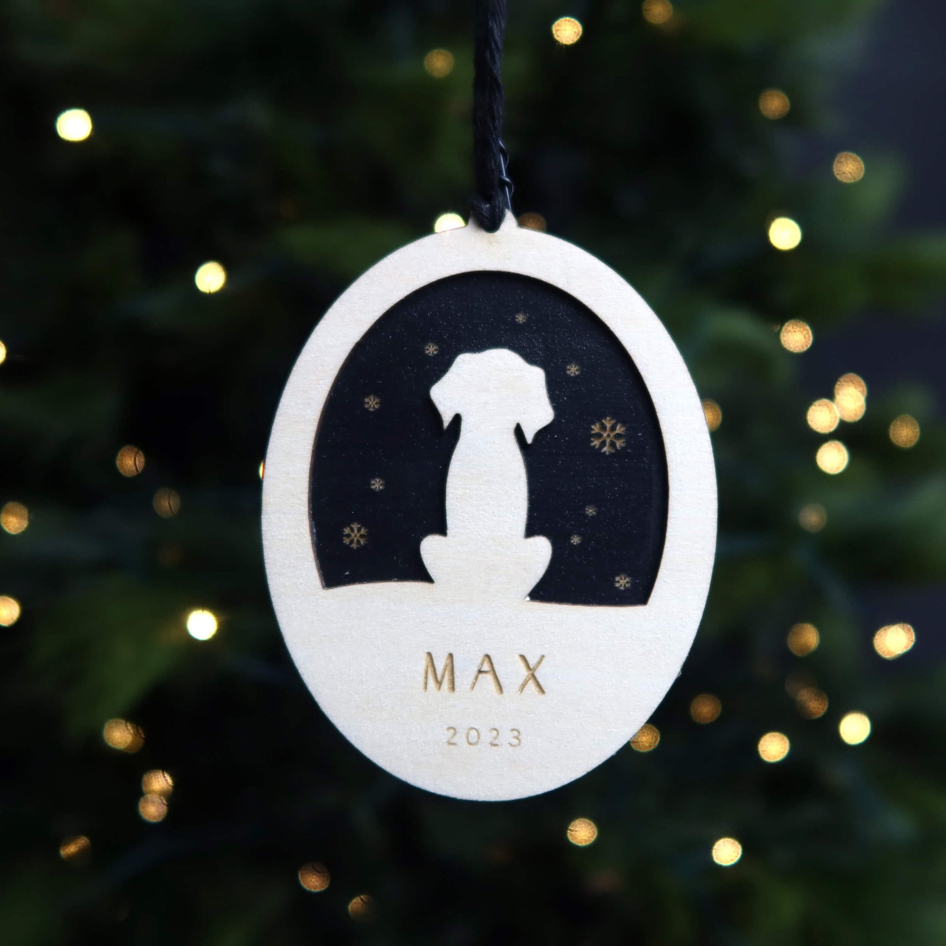 Custom Dog Christmas Ornament - Holiday Ornaments - Moon Rock Prints