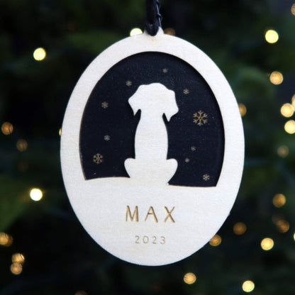 Custom Dog Christmas Ornament - Holiday Ornaments - Moon Rock Prints