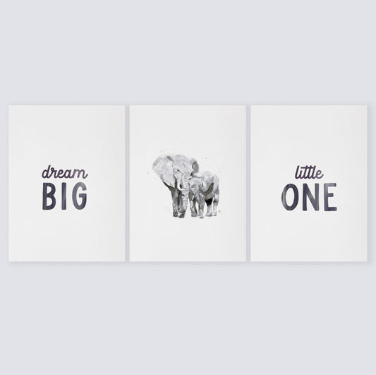 Dream Big Little One 3 Print Set - Art Prints - Moon Rock Prints