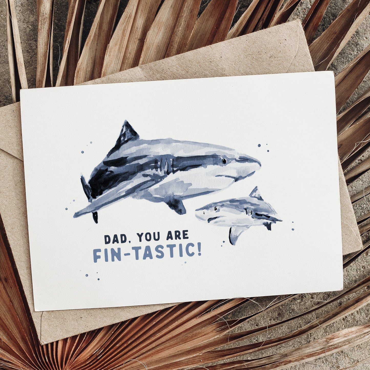 Fin-Tastic Shark Card - Cards - Moon Rock Prints