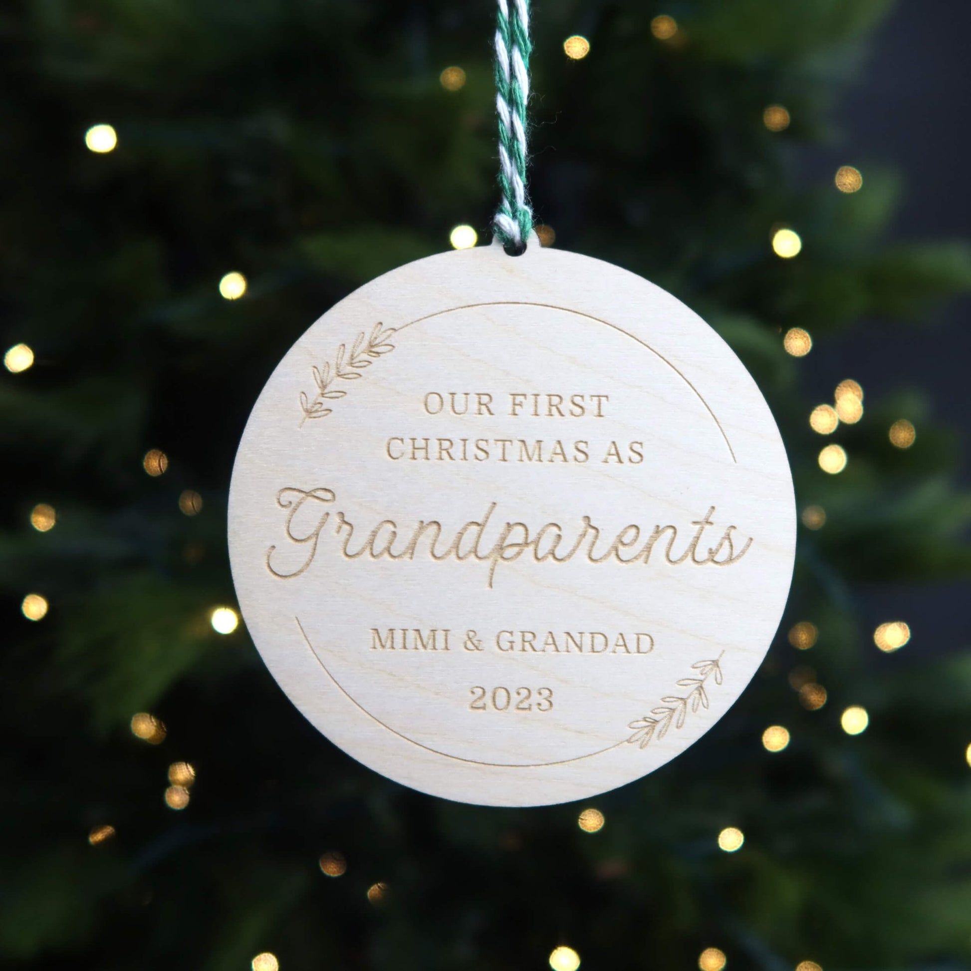 First Christmas as Grandparents Personalized Ornament - Holiday Ornaments - Moon Rock Prints
