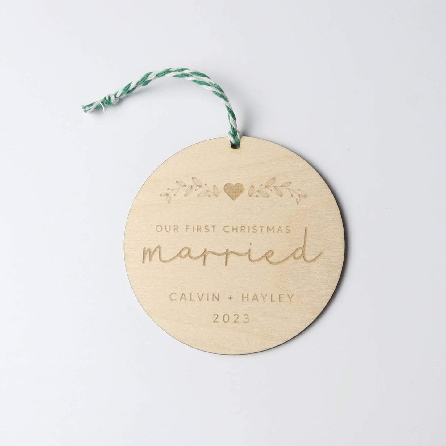 First Christmas Married Ornament Personalized - Holiday Ornaments - Moon Rock Prints