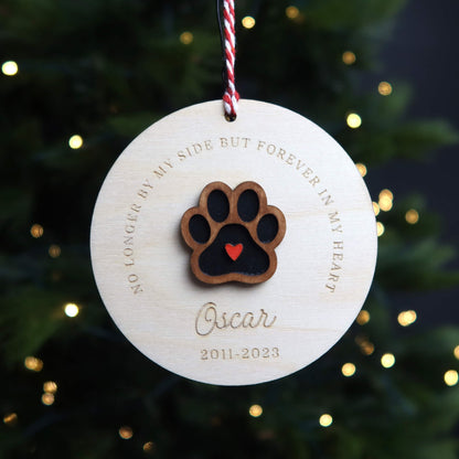 Forever in My Heart Pet Memorial Ornament - Holiday Ornaments - Moon Rock Prints