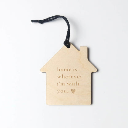 Home is Wherever I'm With You Ornament - Holiday Ornaments - Moon Rock Prints