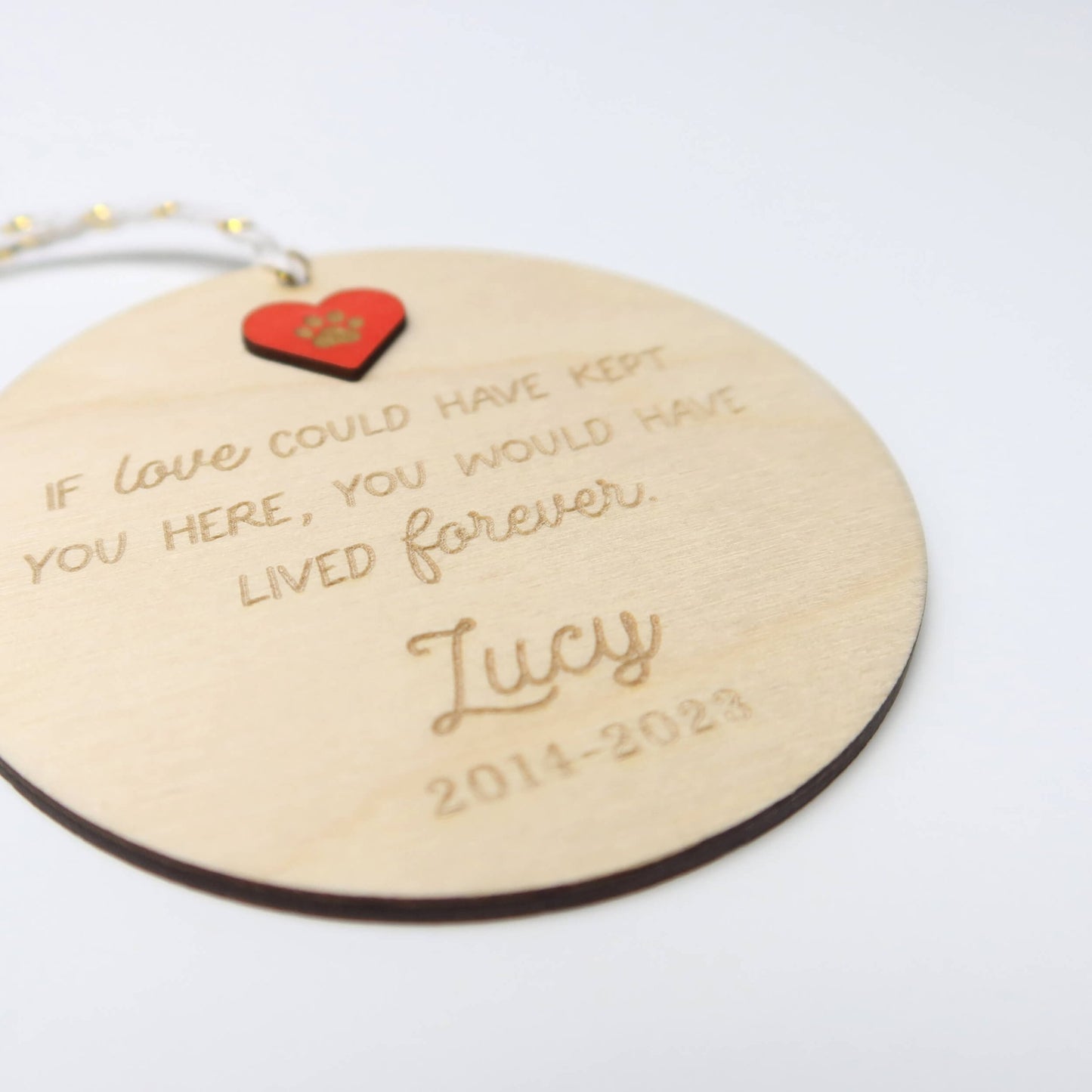Love Could Have Kept You Here Pet Memorial Ornament - Holiday Ornaments - Moon Rock Prints