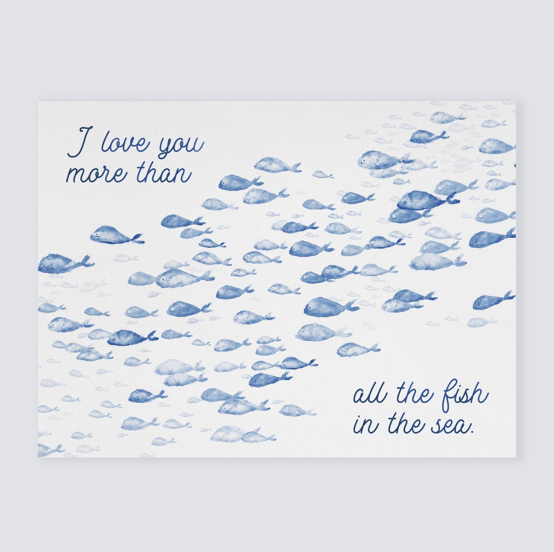 Love You More Than All The Fish in the Sea 1 Print - Art Prints - Moon Rock Prints
