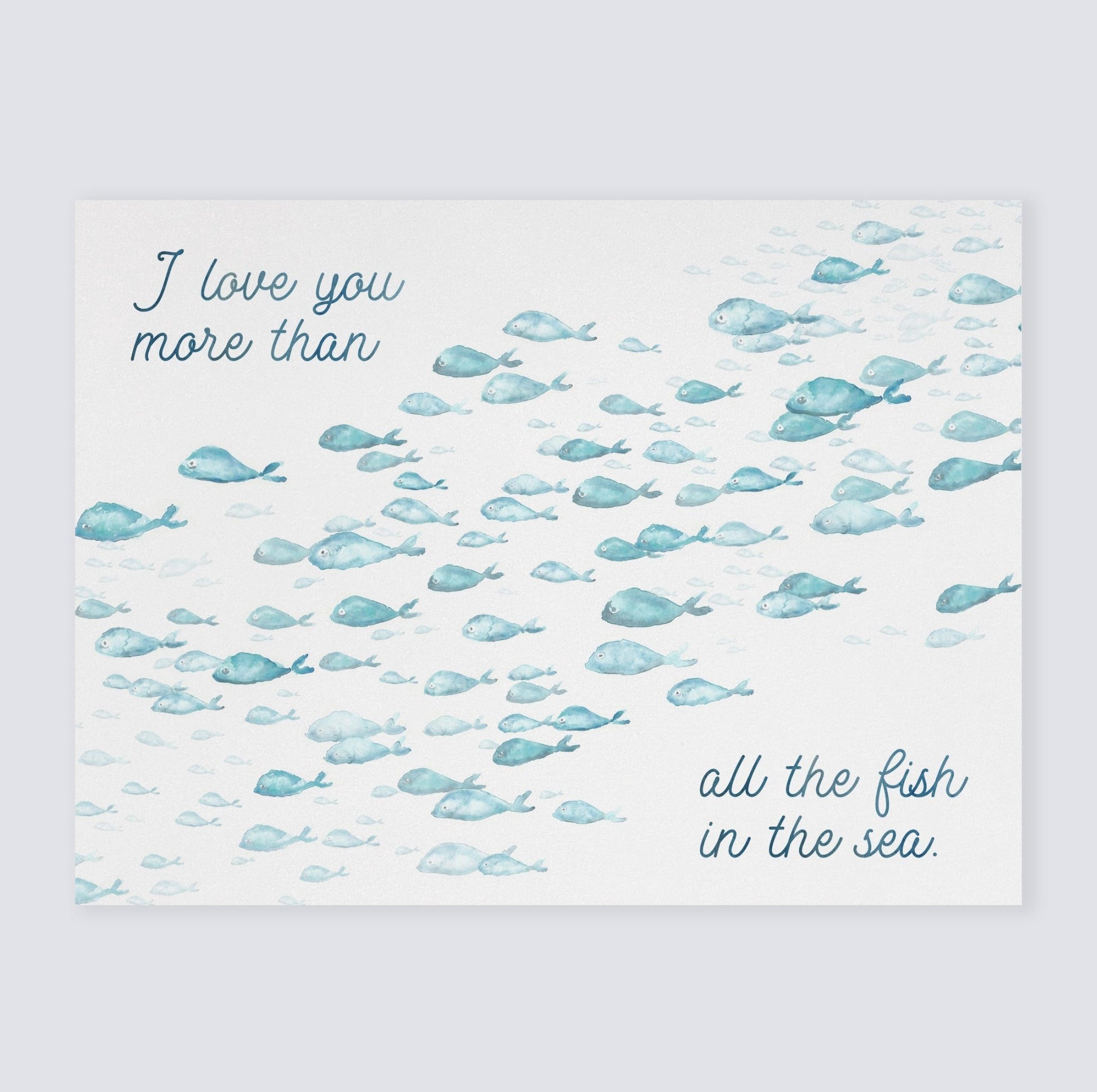 Love You More Than All The Fish in the Sea 1 Print - Art Prints - Moon Rock Prints