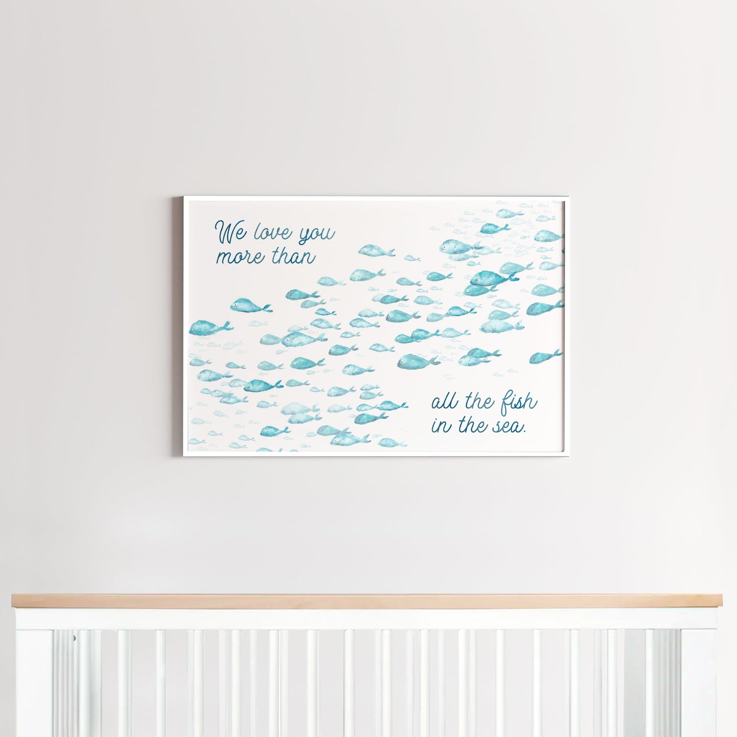 Love You More Than All The Fish in the Sea 1 Print - Art Prints - Moon Rock Prints