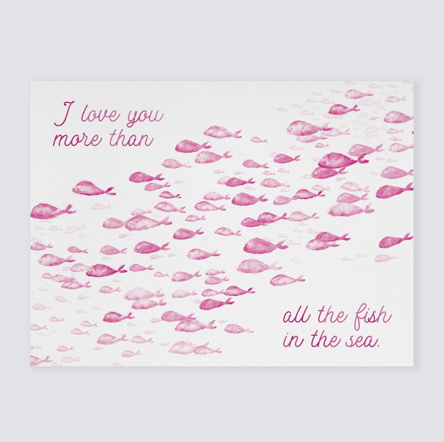 Love You More Than All The Fish in the Sea 1 Print - Art Prints - Moon Rock Prints