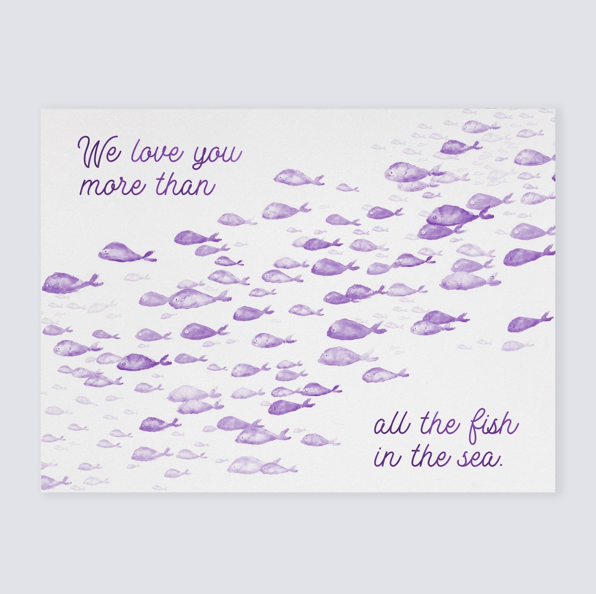 Love You More Than All The Fish in the Sea 1 Print - Art Prints - Moon Rock Prints