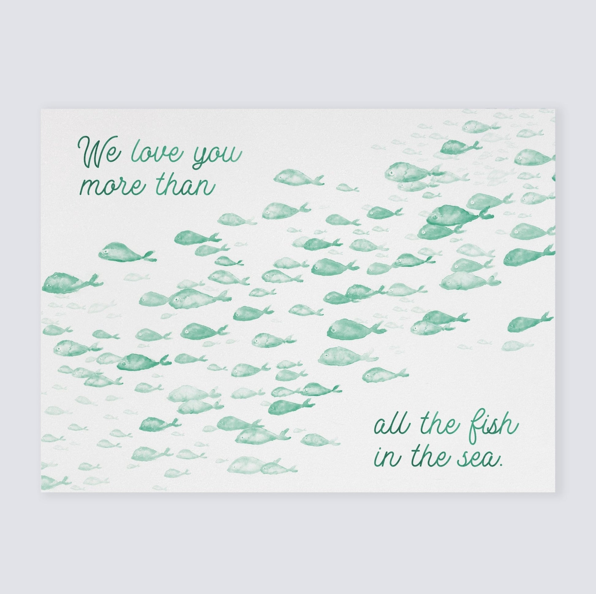 Love You More Than All The Fish in the Sea 1 Print - Art Prints - Moon Rock Prints