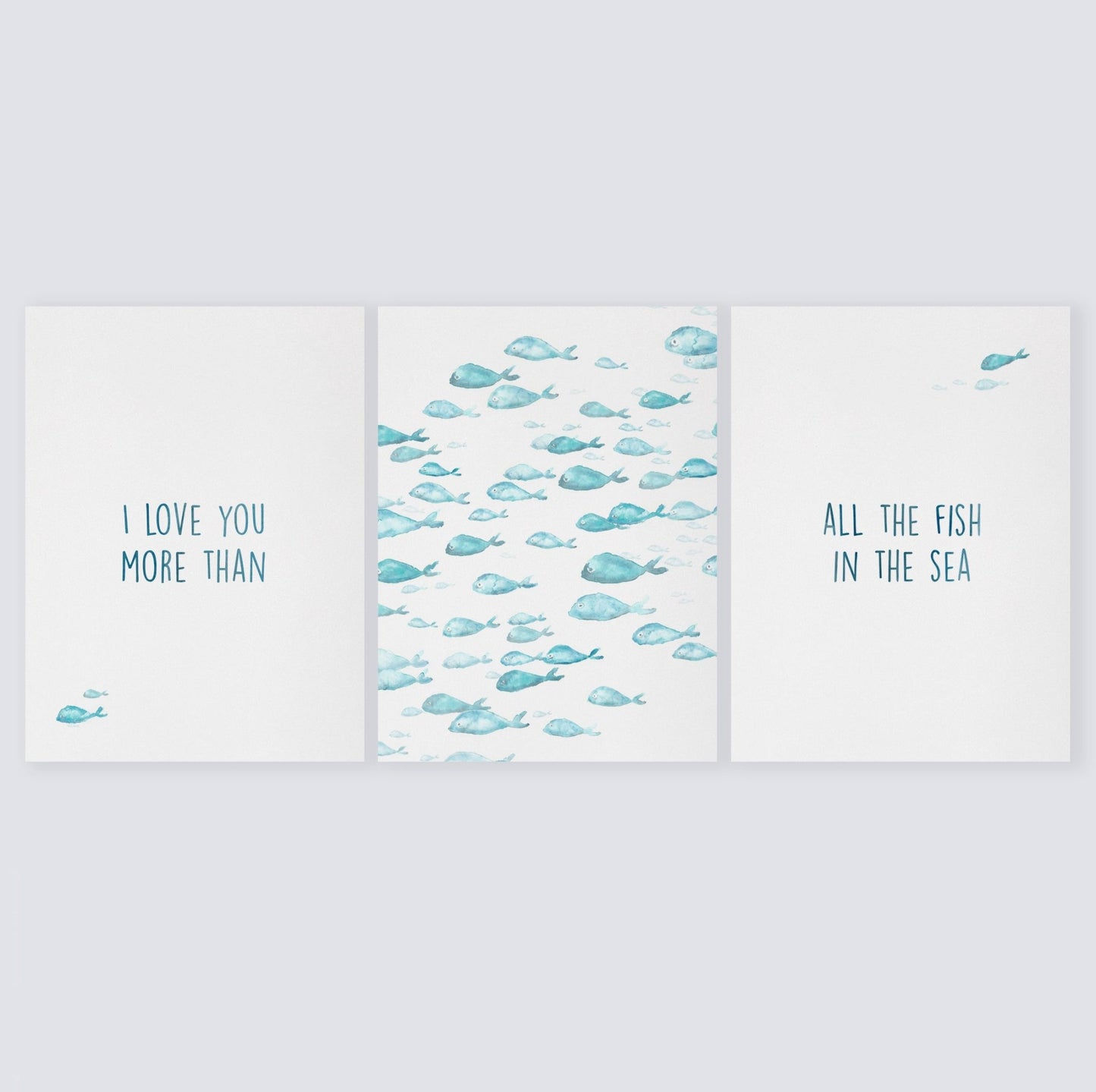 Love You More Than All The Fish in the Sea 3 Print - Art Prints - Moon Rock Prints