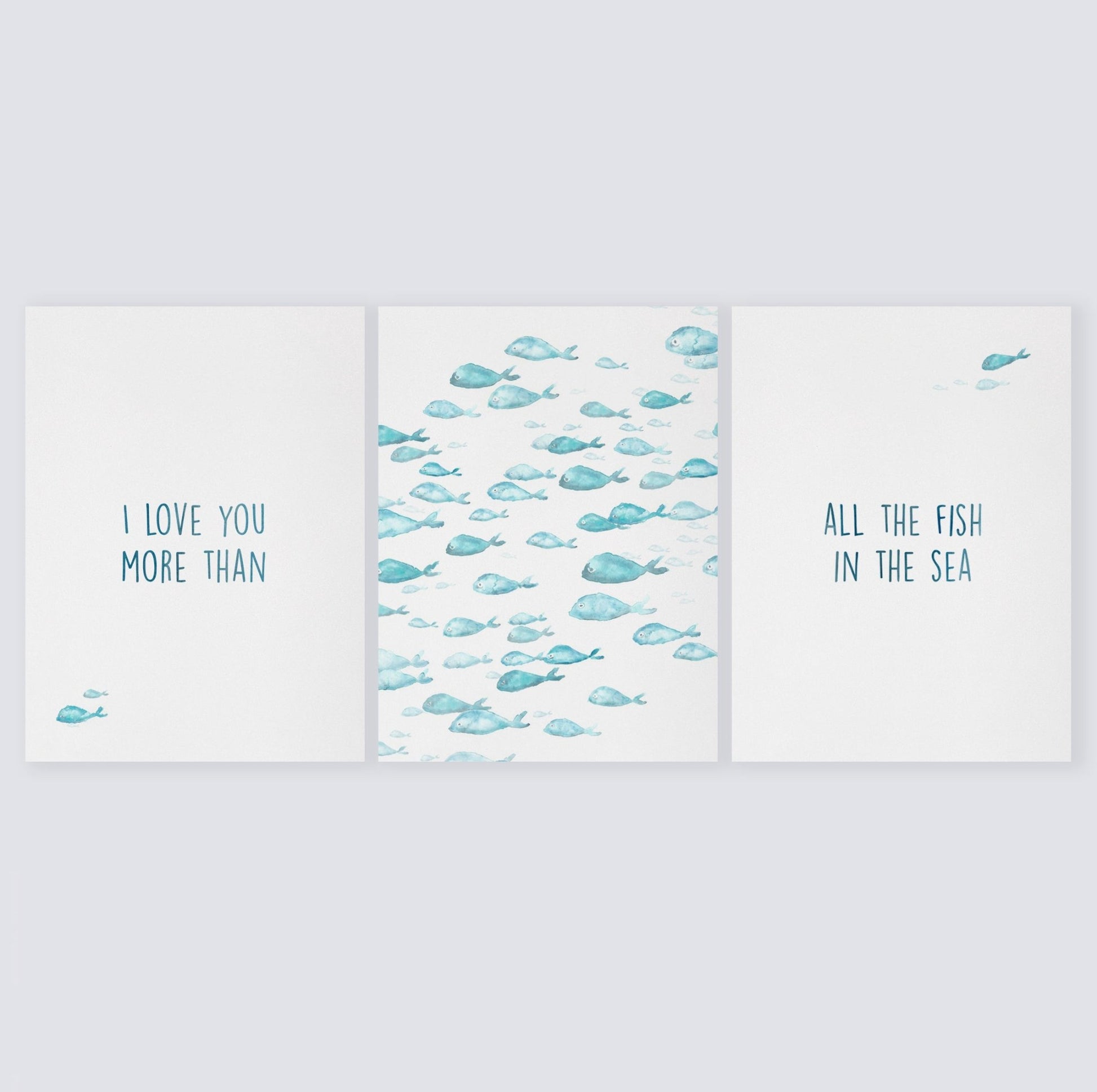 Love You More Than All The Fish in the Sea 3 Print - Art Prints - Moon Rock Prints
