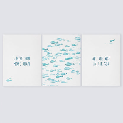 Love You More Than All The Fish in the Sea 3 Print - Art Prints - Moon Rock Prints