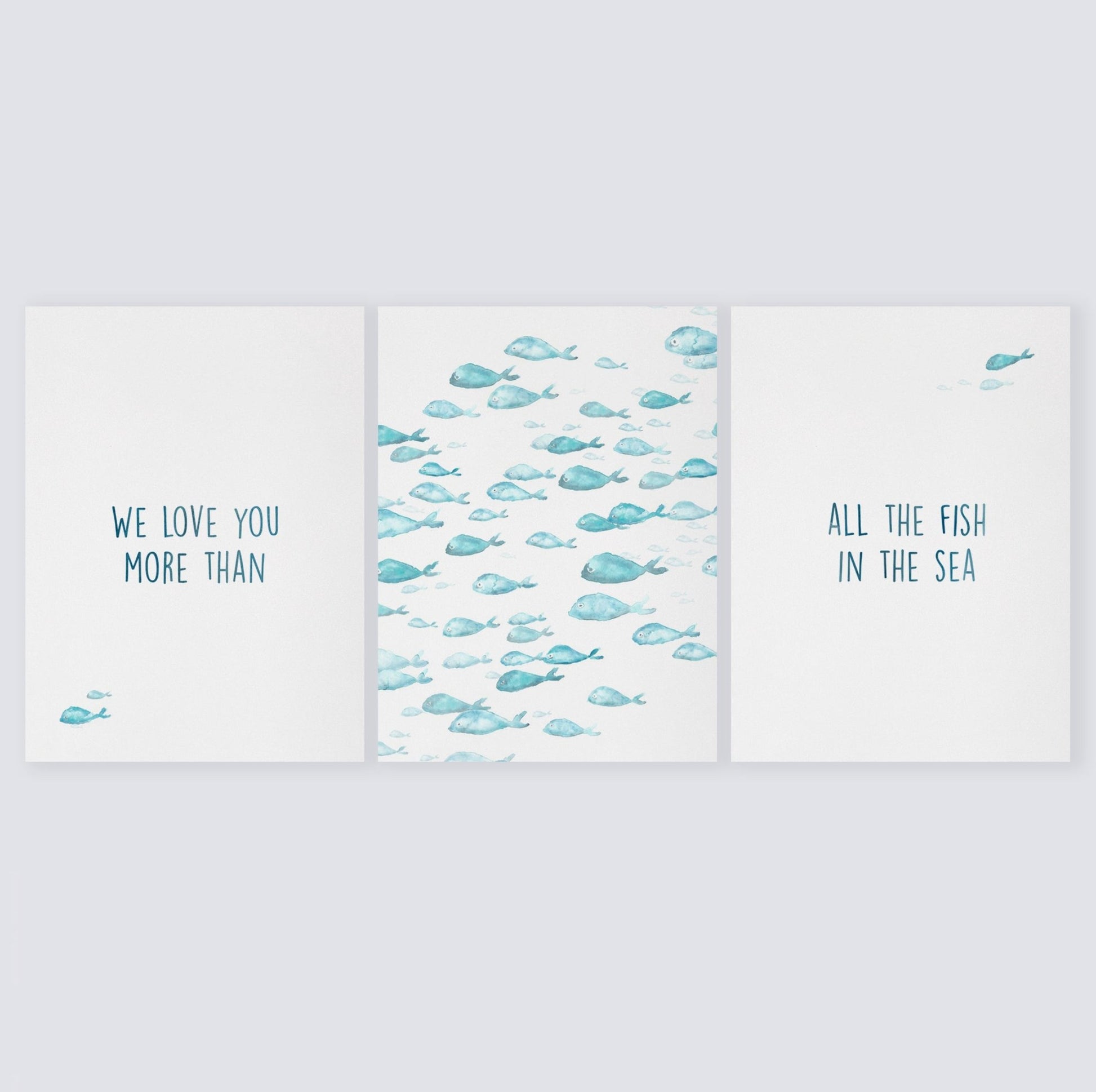 Love You More Than All The Fish in the Sea 3 Print - Art Prints - Moon Rock Prints