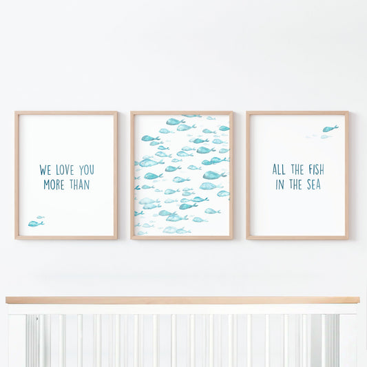 Love You More Than All The Fish in the Sea 3 Print - Art Prints - Moon Rock Prints