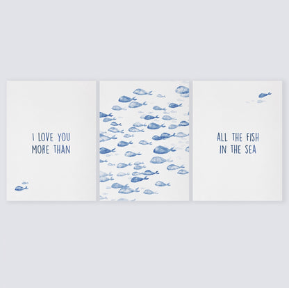 Love You More Than All The Fish in the Sea 3 Print - Art Prints - Moon Rock Prints